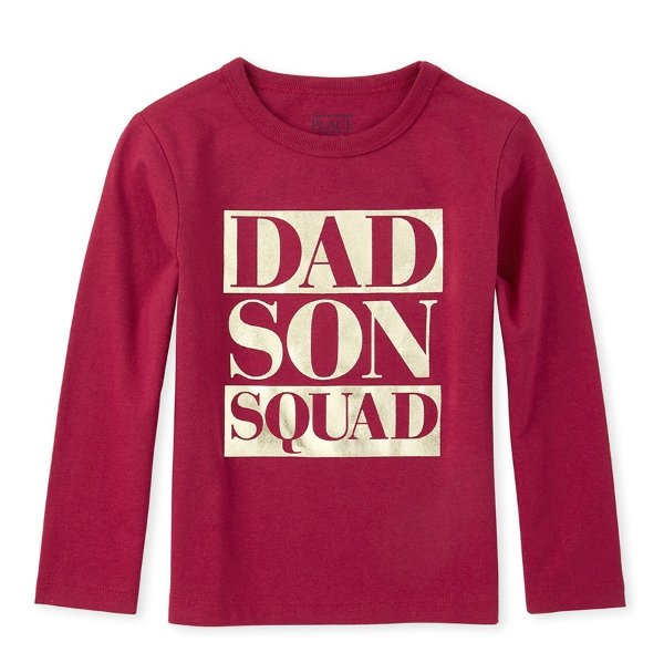Baby And Toddler Boys Matching Family Foil Squad Graphic Tee