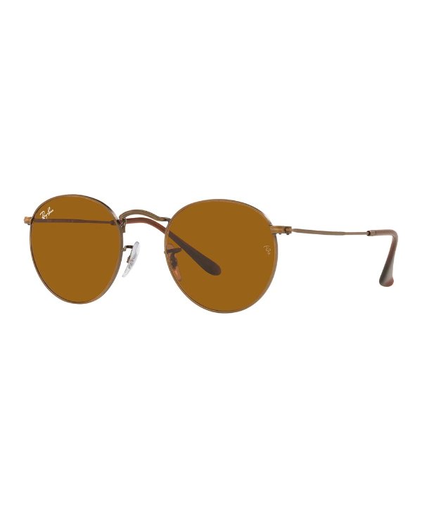 | Gold & Brown Round Sunglasses