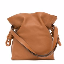 Flamenco Knot Leather Shoulder Bag