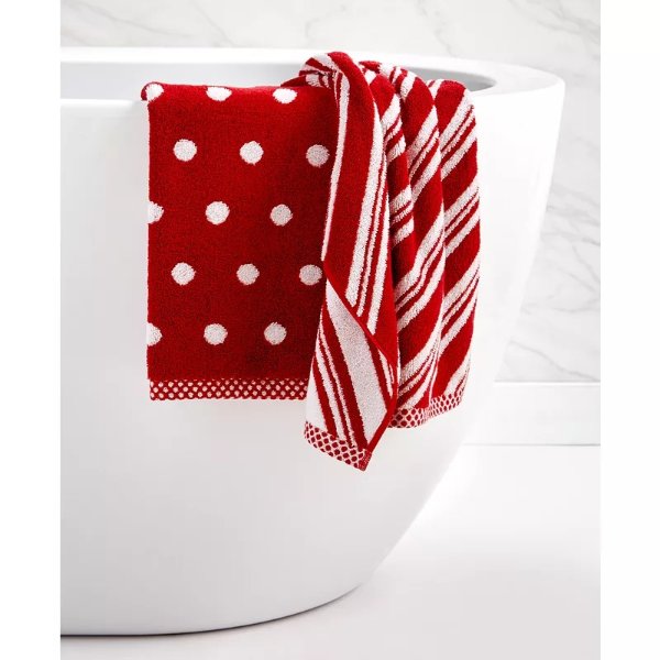 Holiday 2pc Hand Towel Set, Created for Macy's