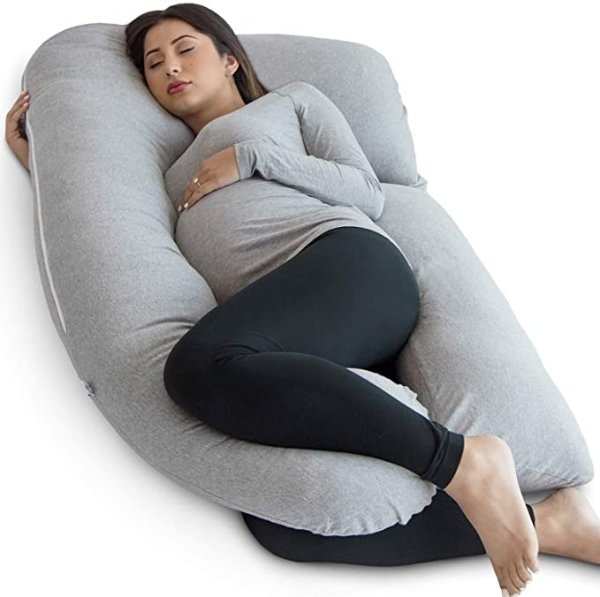 Pregnancy Pillow, U-Shape Full Body Maternity Pillow with Travel & Storage Bag, Support Detachable Extension