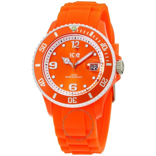 -Watch Sunshine Orange Dial Silicone Strap Unisex Watch