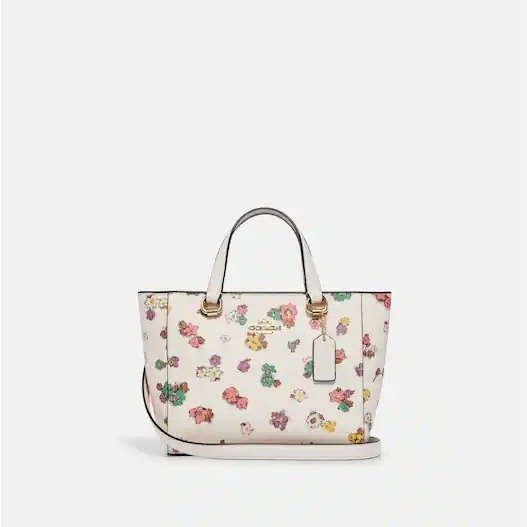 Alice Satchel With Spaced Floral Field Print