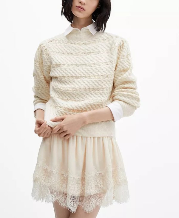 Women's Knitted Braided Sweater
