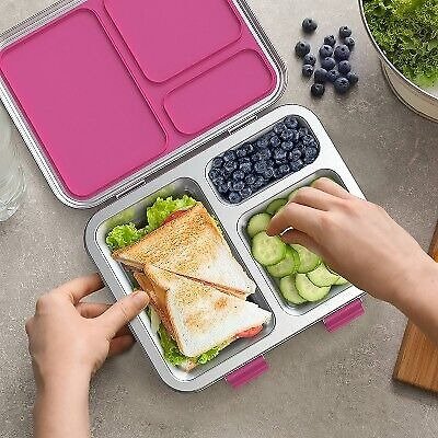 Kids' Stainless Steel Leak-Proof Lunch Box - Fuchsia