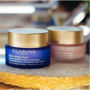 with Orders over $75 @ Clarins