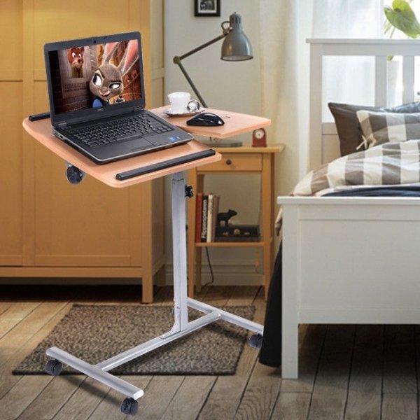 1PC Adjustable Laptop Notebook Desk Table Stand Holder Swivel Home Office Wheel - Walmart.com
