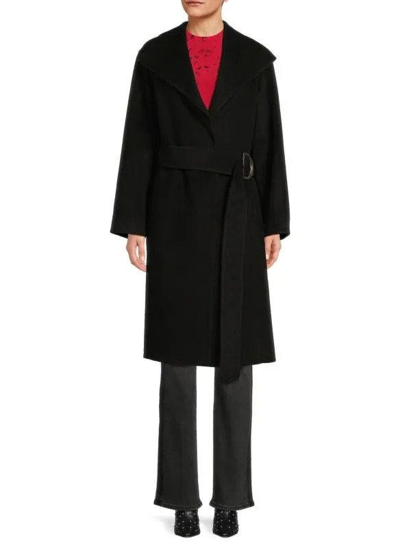 Belted Wool & Cashmere Coat