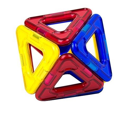 Creator Primary Colors Set (14-Pieces) Magnetic Building Blocks, Educational Magnetic Tiles Kit , Magnetic Construction STEM Set
