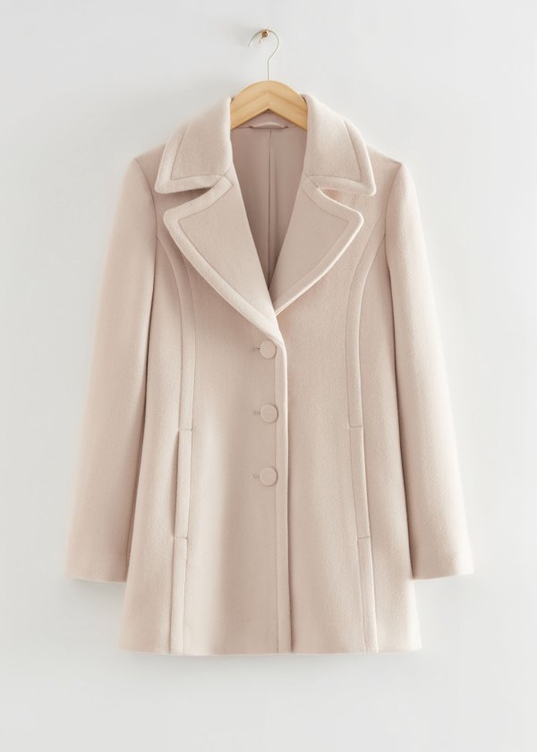 Fitted Mid-Length Wool Coat