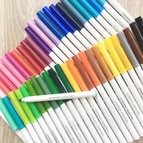 Bulk Crayola Super Tip- Markers, 100 Colors, Washable - DollarDays