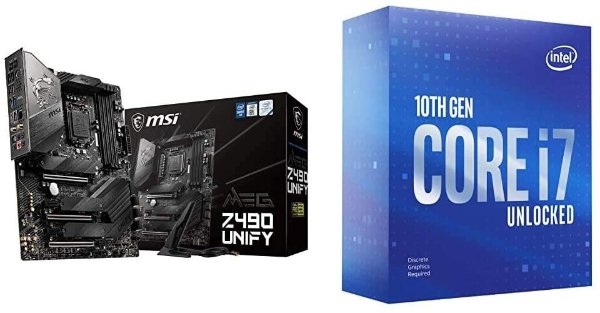 MEG Z490 Unify ATX Gaming Motherboard + Intel Core i7-10700KF 