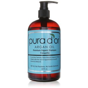 pura d'or Argan Oil Premium Organic Shampoo Tranquility, 16 Ounce
