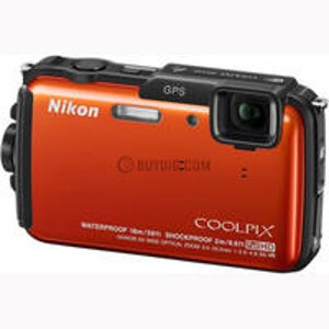 Nikon Factory Refurbished COOLPIX AW110 Waterproof 16MP Camera WiFi & GPS (Orange)  + Lightroom 5