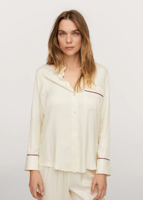 Satin pyjama shirt - Women | Mango USA