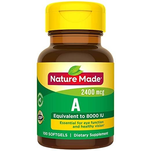 Vitamin A 2,400 mcg (8,000 IU) Softgels 100 Count