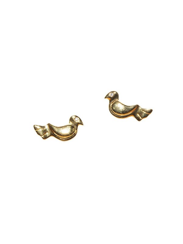 Songbird 14K Goldplated Glass Crystal Stud Earrings