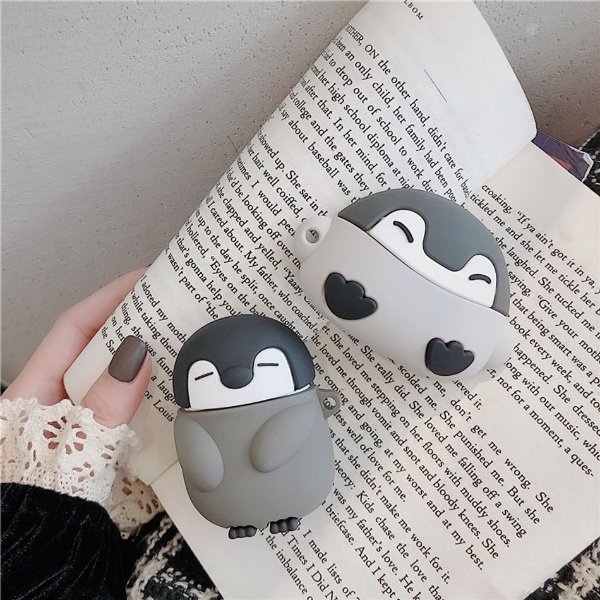 Cute 3D Penguin Case for Apple Airpods Pro Earphone Protective Cover Wireless Bluetooth Headset Shell Suitable for Airpods 1 2