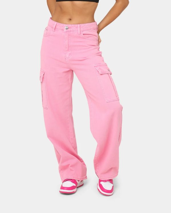 Women's Harika Cargo Pants Washed Pink