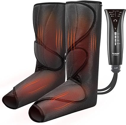 KING Upgraded Leg & Foot Massager with Heat, Foot and Calf Massager for Circulation and Pain Relief with 3 Modes 3 Intensities and Optional 2 Heating Levels FT-057A