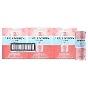 S.Pellegrino Essenza Pink Grapefruit & Citrus Flavored Mineral Water, 11.15 Fl Ounce . Cans (24Count), 11.15 Fl Ounce (Pack of 24)