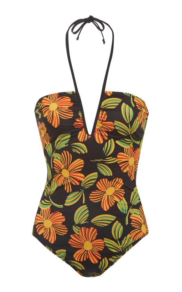 The Heather Floral-Print One-Piece Swimsuit