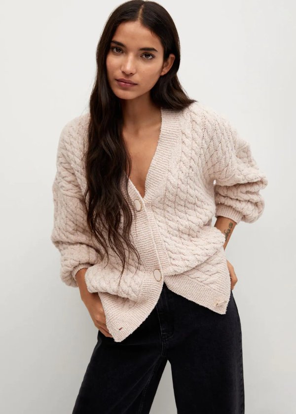 Knitted braided cardigan - Women | OUTLET USA