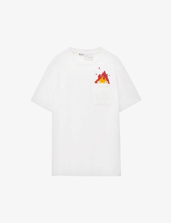 x Howl’s Moving Castle Calcifer cotton-blend T-shirt