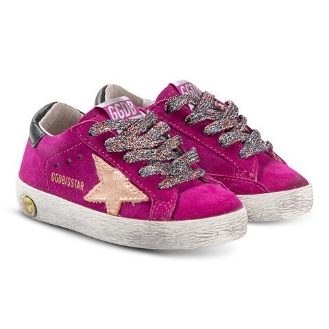 Purple Suede Superstar Sneakers with Gold Star | AlexandAlexa