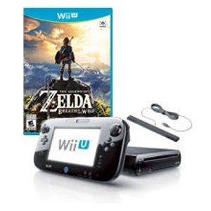 Nintendo Wii U 32GB Breath of the Wild Pre-Owned System Bundle