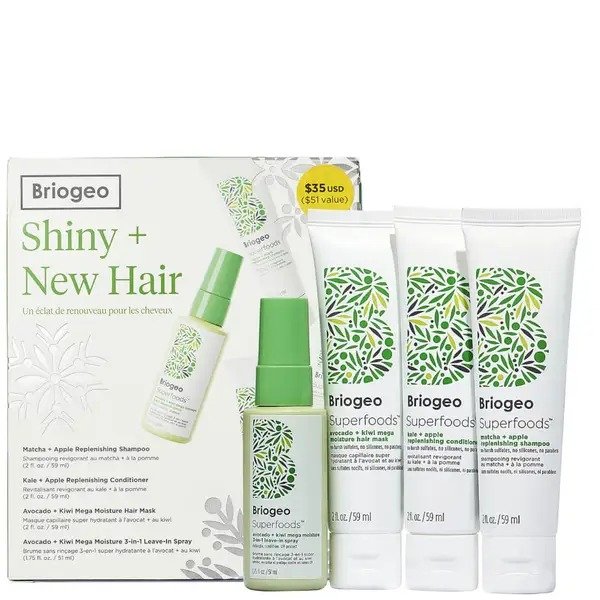 Superfoods Moisturizing Travel Set for Softer, Smoother Hair (Worth $51.00)