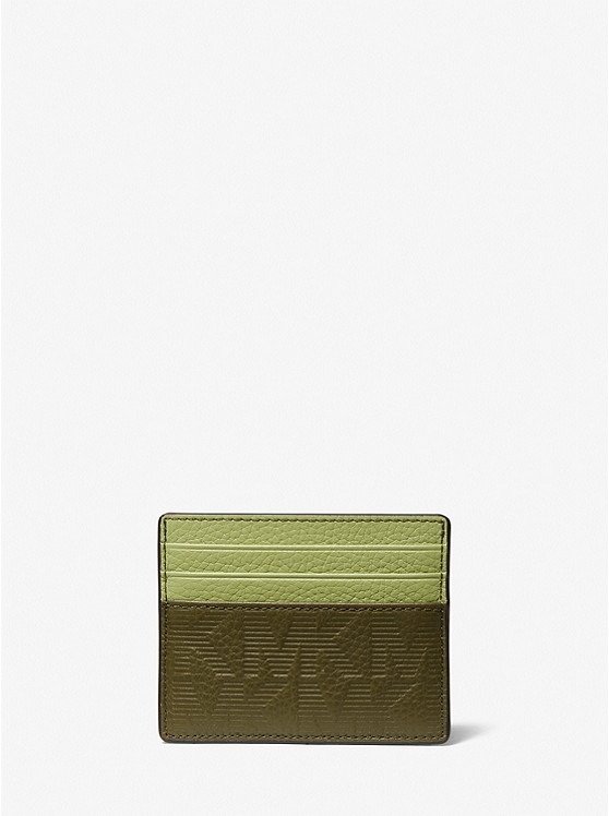 Cooper Logo Embossed Leather Tall Card Case