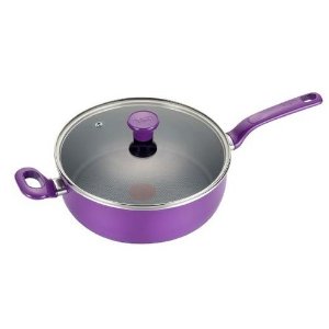 T-fal Excite Nonstick Jumbo Cooker Cookware, 4.5-Quart, Purple