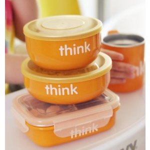 Thinkbaby Complete BPA Free Feeding Set, Orange, 6 Months