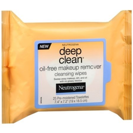 Deep Clean Oil-Free Makeup Remover Cleansing Wipes 25 Each (Pack of 2)