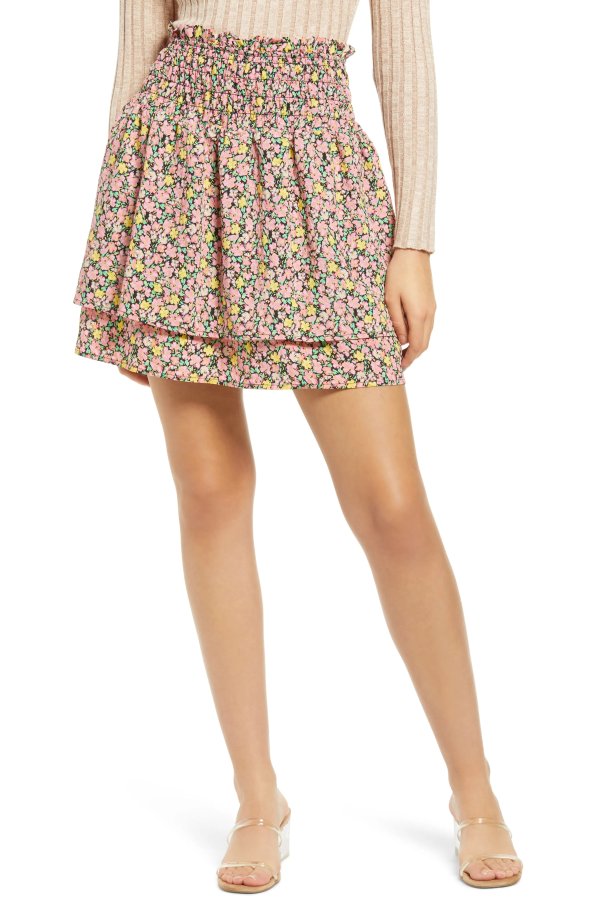 Floral Miniskirt
