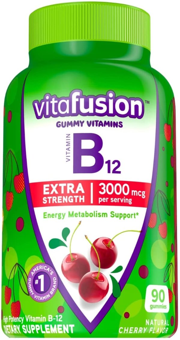Vitafusion 维生素B12软糖 樱桃口味 90粒