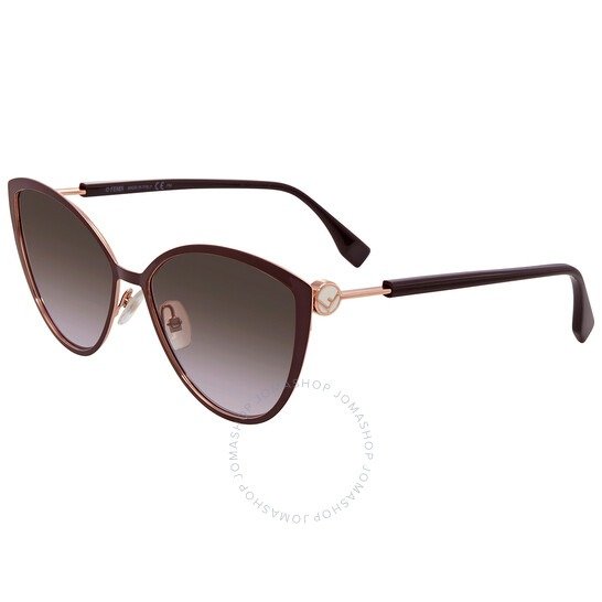 Brown Violet Gradient Cat Eye Ladies Sunglasses FF 0413/S 0FG4
