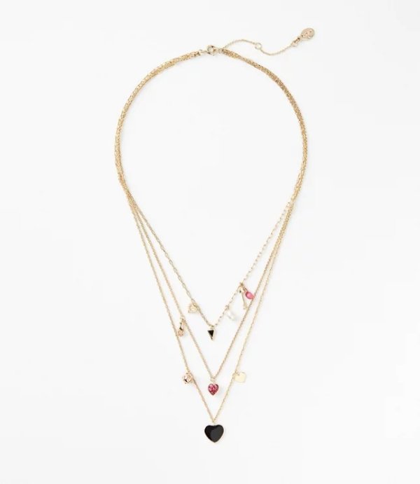 Valentine's Day Layered Charm Necklace | LOFT