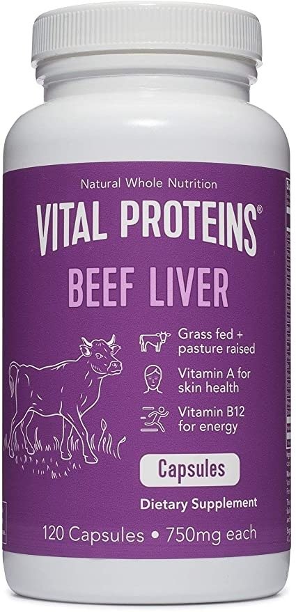 Grass-Fed Desiccated Beef Liver Pills - (120 Capsules, 750mg Each)