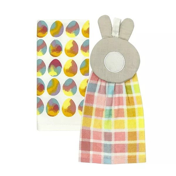 Bunny Tie-Top Kitchen Towel 2-pk.
