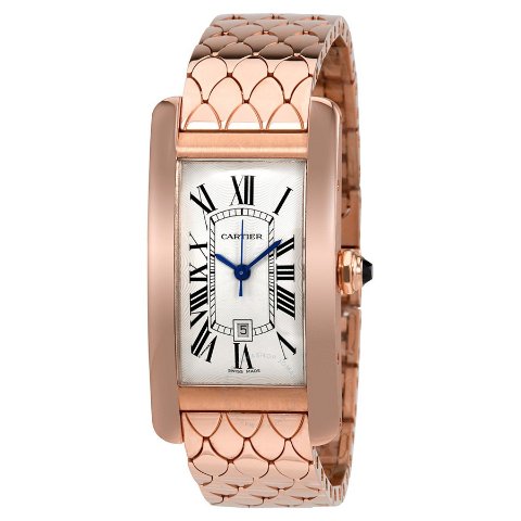 CartierTank Americaine Silvered Flinque Dial Ladies Watch W2620032