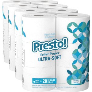 Presto! 超柔软双层卫生纸Mega卷24卷 相当于112卷普通卷
