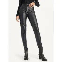 Buy Faux Leather Skinny Pant With Side Zipper Online - DKNY