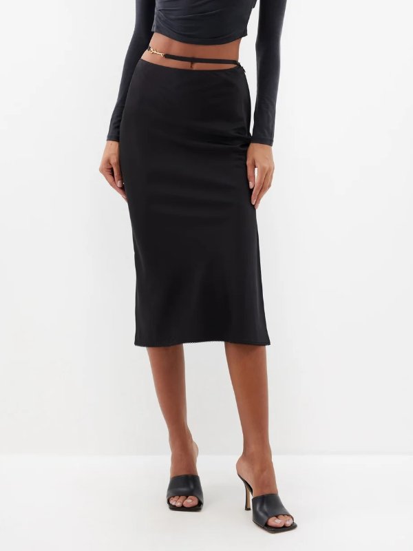 Notte side-slit satin skirt | Jacquemus