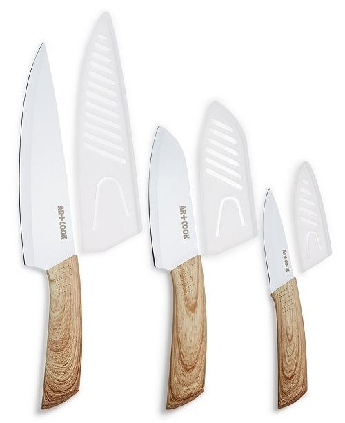 6-Pc. Knife Set with Faux Wood Handles