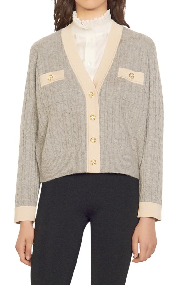 Jane Cable Knit Crop Cardigan