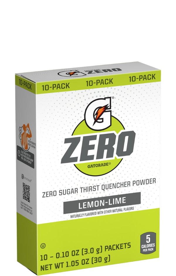 Gatorade Zero 青柠口味运动饮料沖剂 10包装