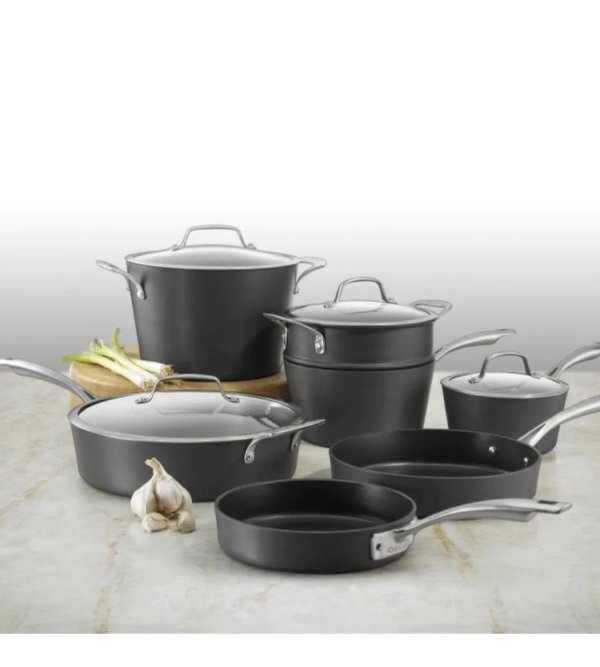 Conical Induction Non-Stick Hard Anodized Cookware 11-Piece Set