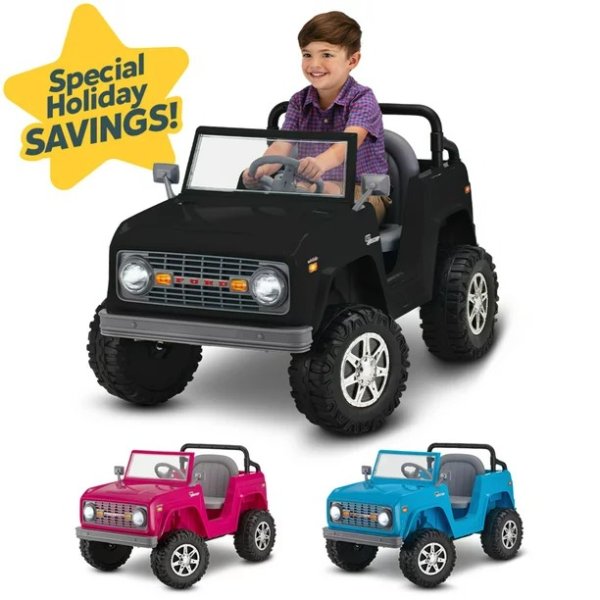 Classic Ford Bronco, 6-Volt Ride-On Toy by
